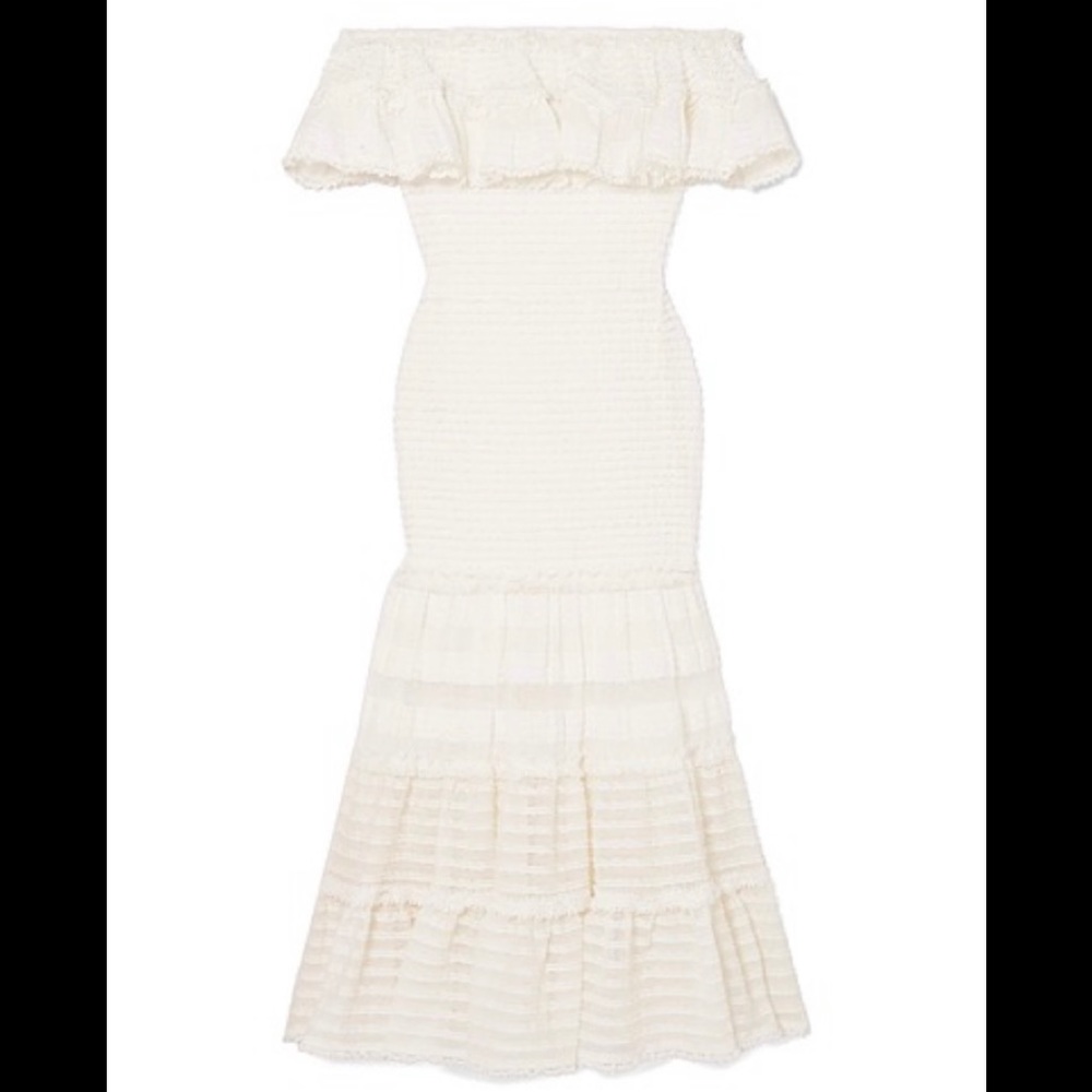 NWT Jonathan Simkhai 3/4 length off-shoulder dress